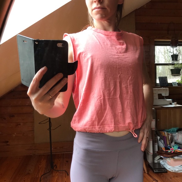 Free People Pink Drawstring Crop Top, EUC, S - Picture 11 of 13